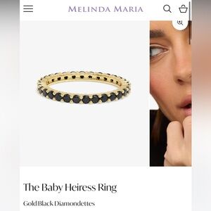 The Baby Heiress Ring -Gold/Black Diamondettes *LIMITED EDITION*